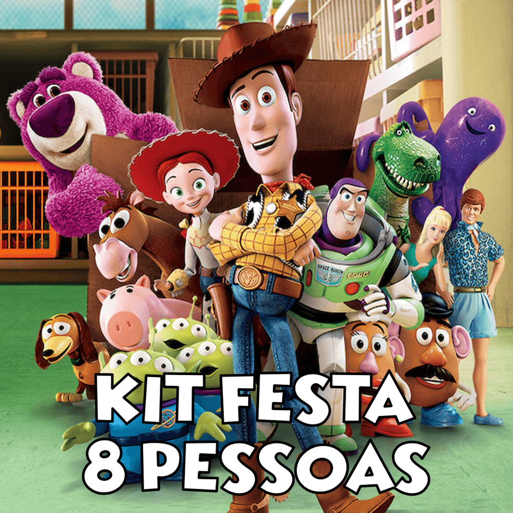 Kit Festa 8 Pessoas - Toy Story - Lojas Brilhante