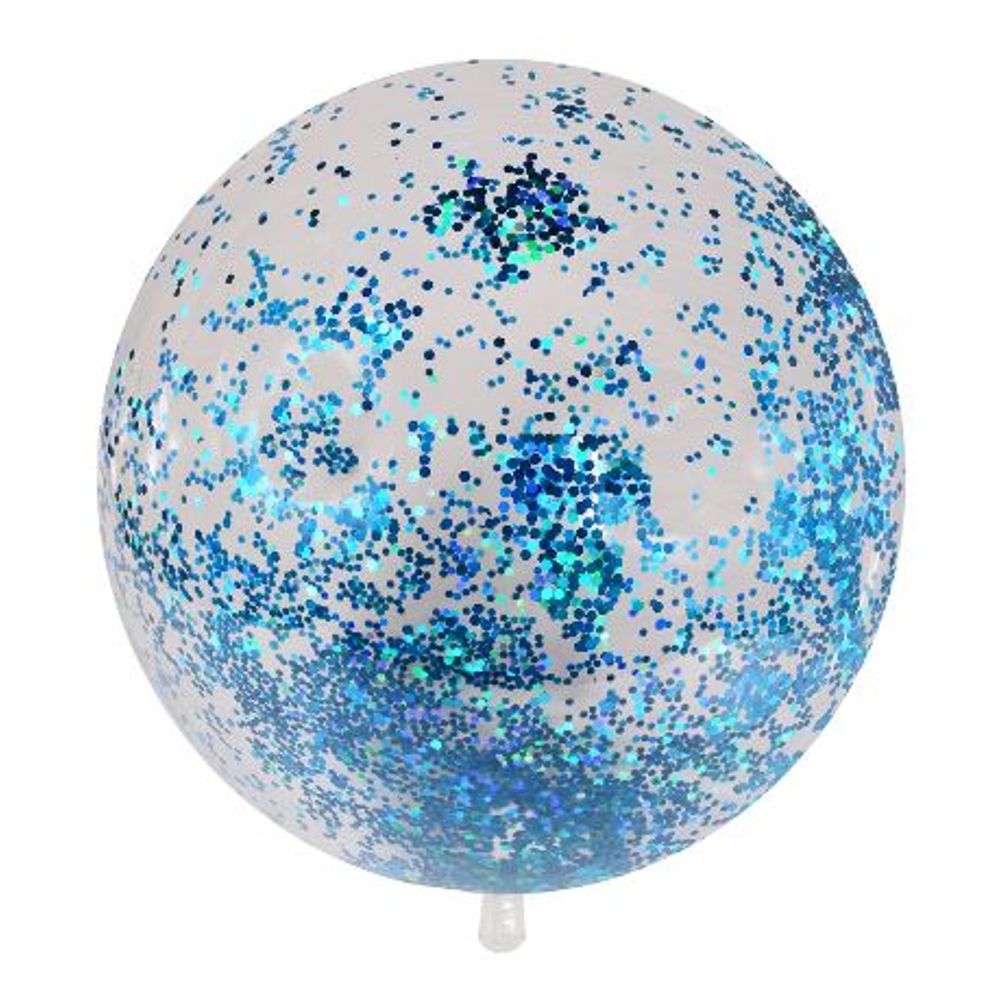 Balão Mini Bubble c/ Enfeites Azul - Lojas Brilhante